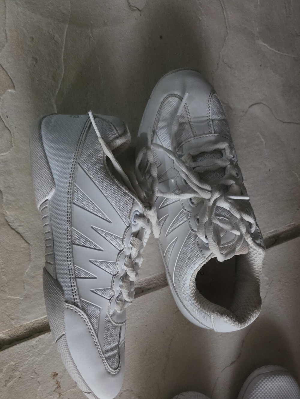 Chasse Youth All-White Lace-Up Cheer Athletic Sneakers